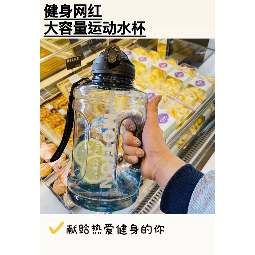 Chậu nhựa không gian, cốc nước thể thao dung tích lớn hàng tấn thùng, bình nước cân dây tiện lợi ngoài trời, cốc chạy thể dục