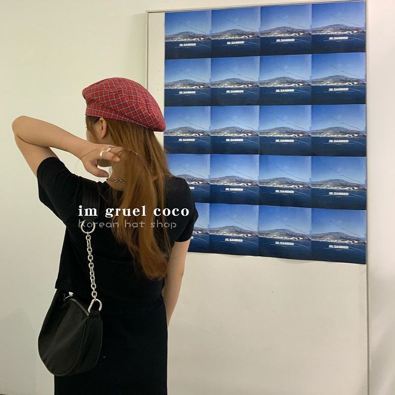 Mũ Nồi Kẻ Sọc Caro Xinh Xắn Dễ Thương Cho Nữ