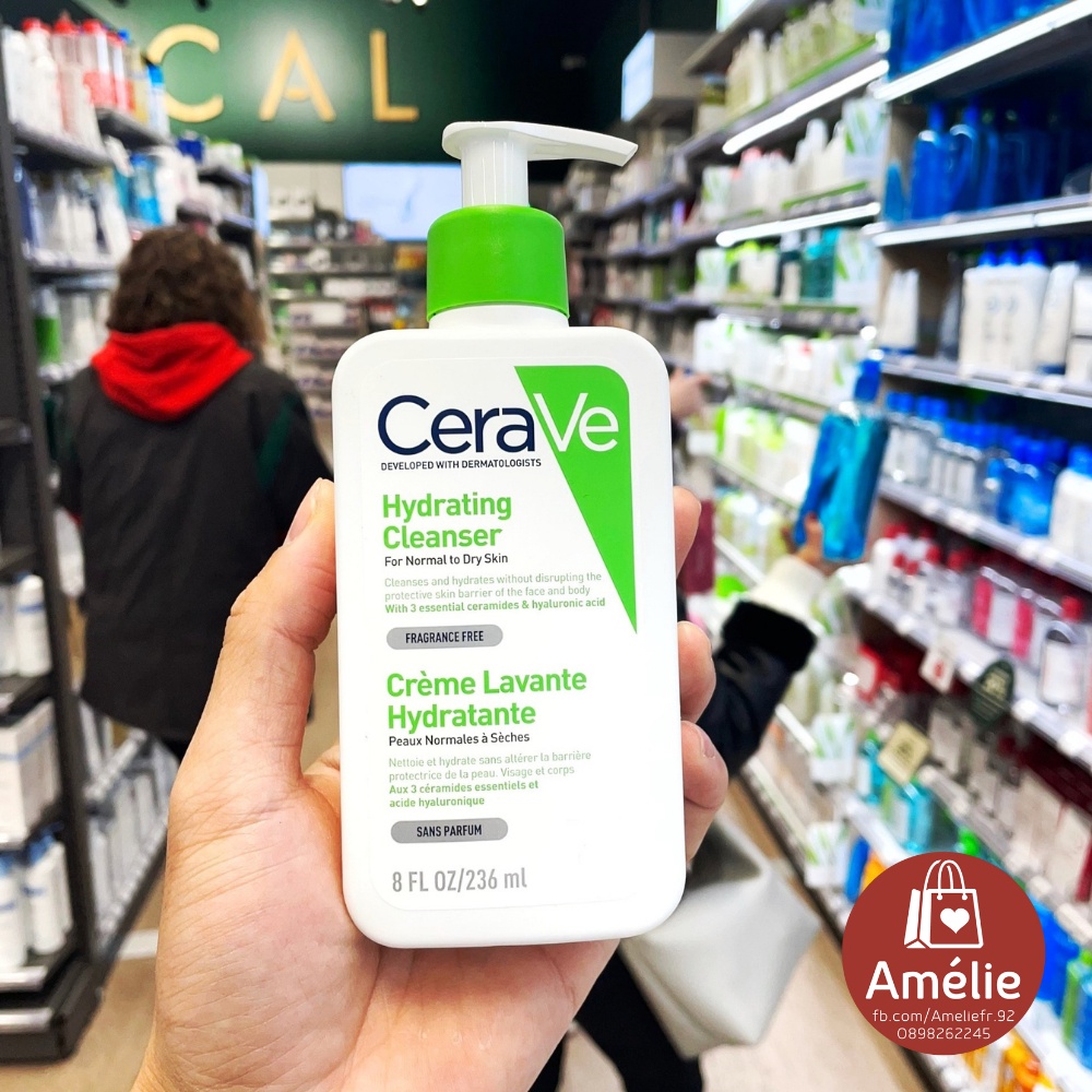 Sữa rửa mặt cho da khô Cerave Hydrating Cleanser dạng kem