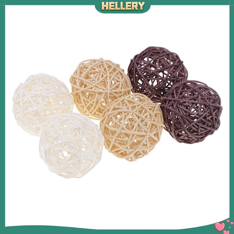 [HelleryVN] Set 15 Quả Cầu Mây Tự Nhiên 3cm Trang Trí Tiệc Cưới / Nội Thất Nhà