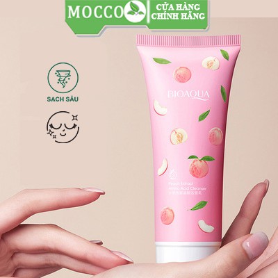 Sữa Rửa Mặt Chứa Axit Amin Hương Đào Tạo Bọt Nhẹ Nhàng Làm Sạch Dưỡng Ẩm Và Làm Trắng Bioaqua  Nội địa trung