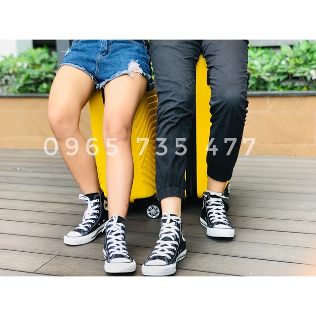 Giày 2hand real converse cổ cao đen