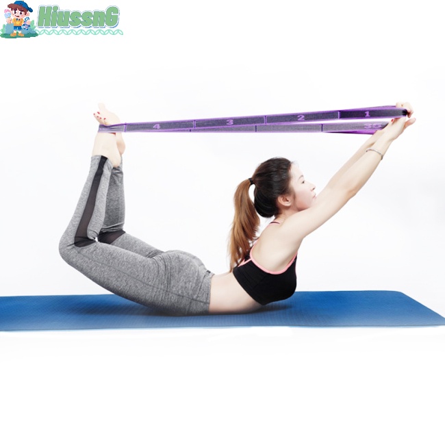 Dây Đai Kháng Lực 9 Vòng Co Giãn Hỗ Trợ Luyện Tập Yoga / Thể Thao