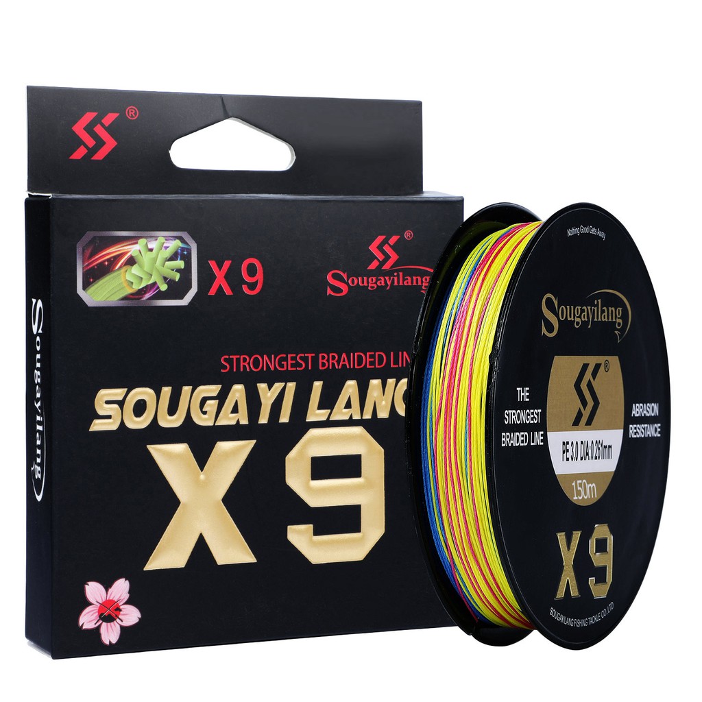 Cuộn Dây Câu Cá SOUGAYILANG Mới Bện 9 Sợi 17-97lb Chất Lượng Cao Hiệu Suất GTX 150M