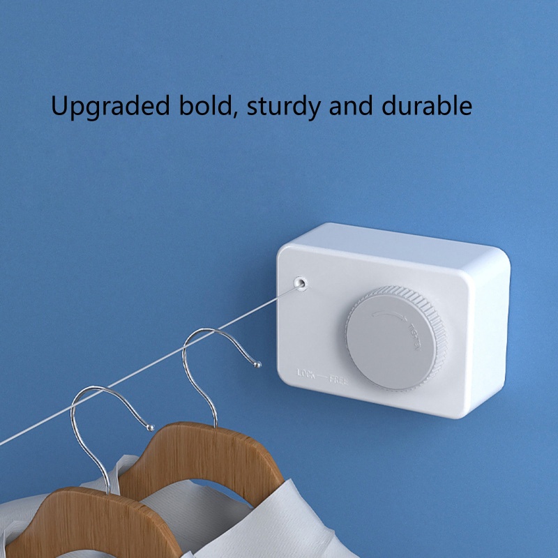 Dây Phơi Quần Áo Siêu Chắc Có Thể Thu Gọn Kèm Dây Thép Có Thể Điều Chỉnh Tiện Dụng Cho Gia Đình