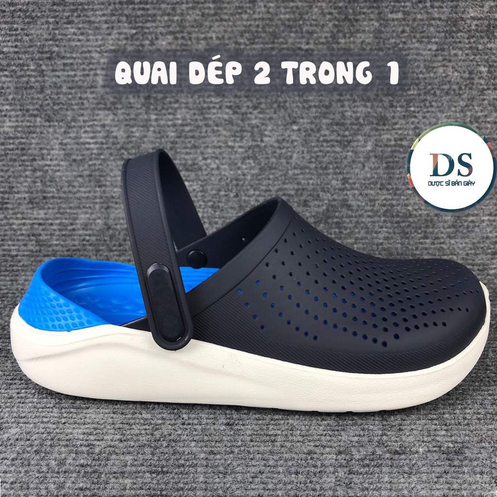 Dép Cross Literide Nam Nữ màu Xanh Navy, Hàng loại 1 full tag, full box hãng