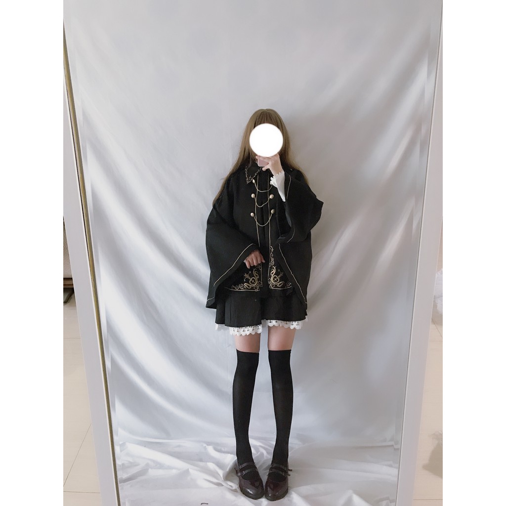 Áo choàng thêu Dark Lolita Gothic