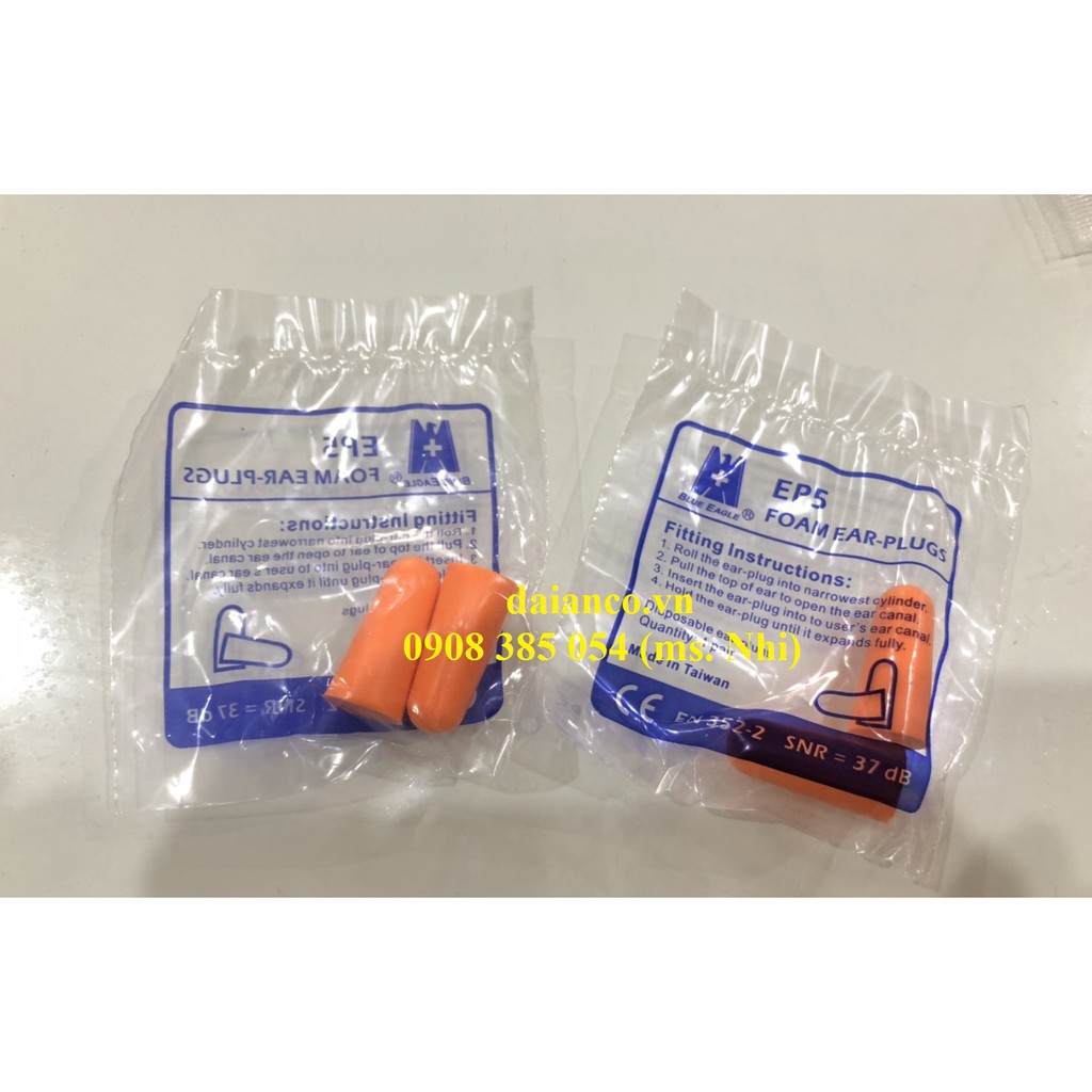 Combo 5 cặp nút chống ồn mã EP5 VÀ EP5C bảo vệ tai trong môi trường làm việc ồn-Hàng sẵn, chính hãng