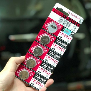 Vỉ 5 viên pin nút CR2016 Maxell Lithium Battery 3V chính hãng