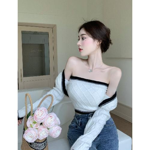 Áo Sweater Dệt Kim Dáng Ngắn Thiết Kế Mới Thời Trang Dành Cho Mùa Thu