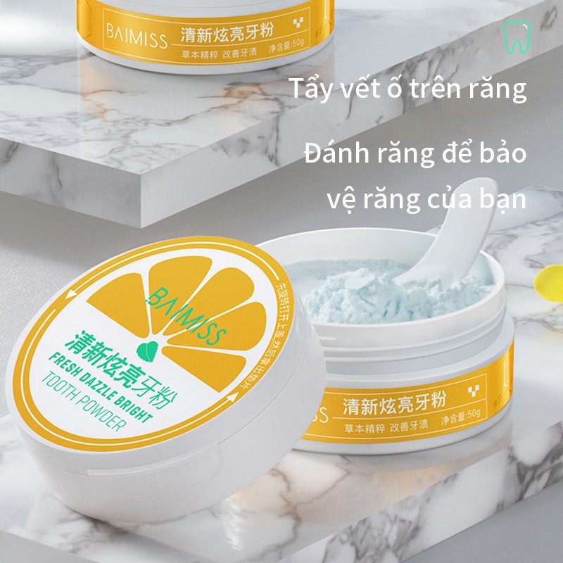 Bột đánh răng BAIMISS làm sáng răng 50g