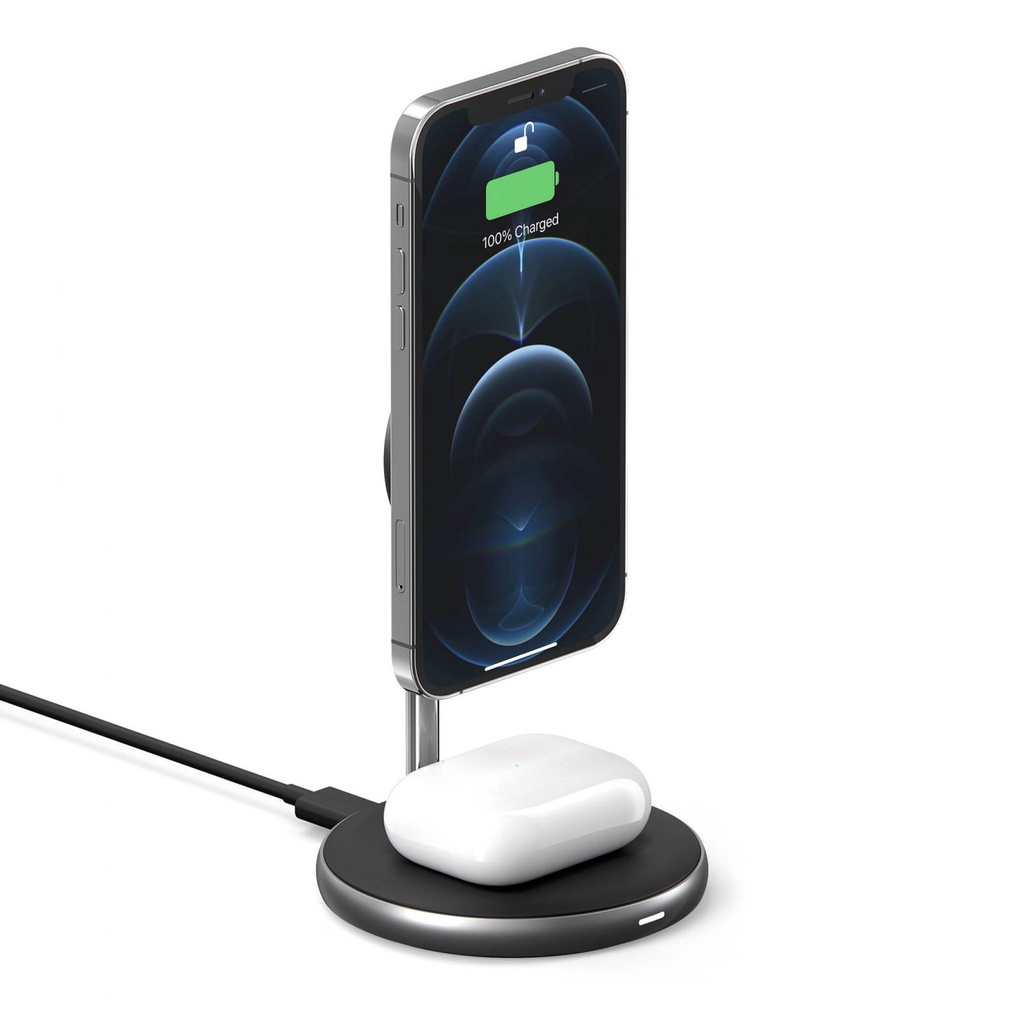 BỘ SẠC KHÔNG DÂY MAGSAFE HYPERJUICE MAGNETIC 2 IN 1 WIRELESS CHARGING STAND IPHONE 13 I 12 SE