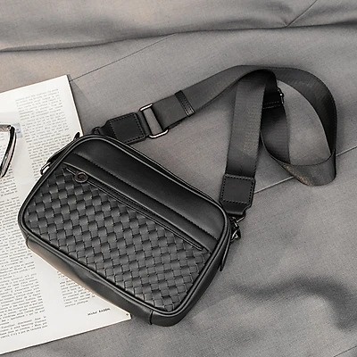 Túi Đeo Chéo Nam Nữ Unisex messenger , Da PU Cao Cấp Phối Họa Tiết Dây Đan Chéo TX-0028tuideocheonguc.com