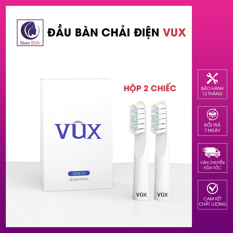 Đầu Bàn Chải Điện VUX - 1 Hộp 2 Đầu Thay Thế