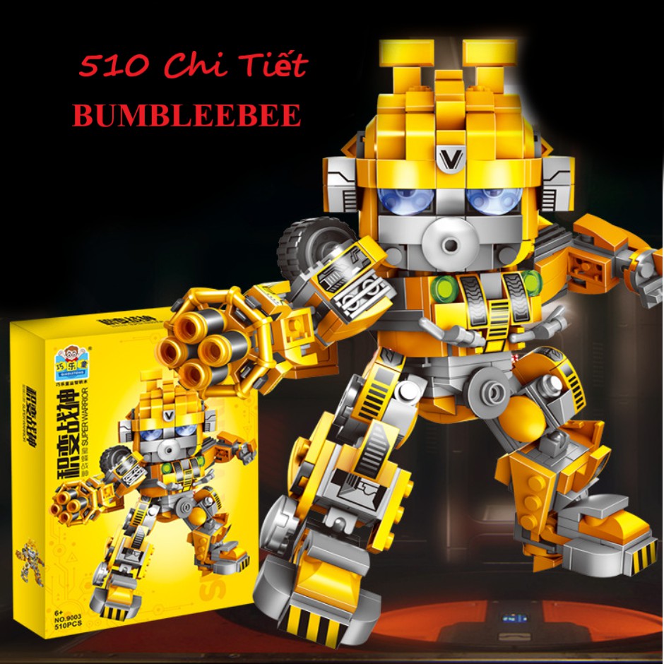 [510 CHI TIẾT-HÀNG CHUẨN] BỘ ĐỒ CHƠI XẾP HÌNH LEGO Transformer BUMBLEBEE - Lego Robot Biến Hình