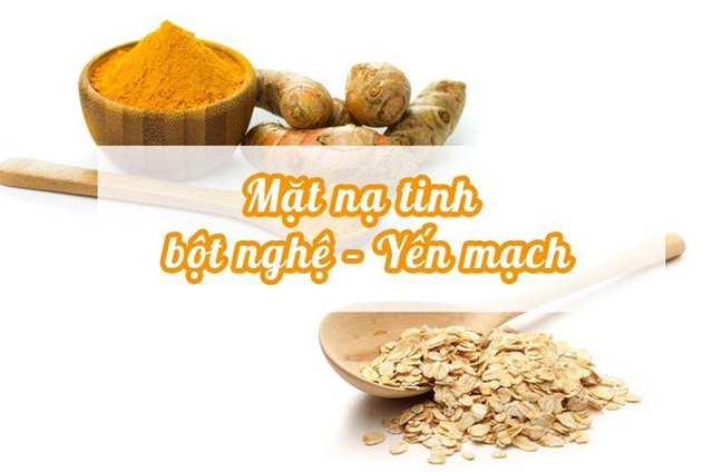 Bột Yến Mạch Tinh Bột Nghệ Nguyên Chất HaPu Organic trắng da handmade