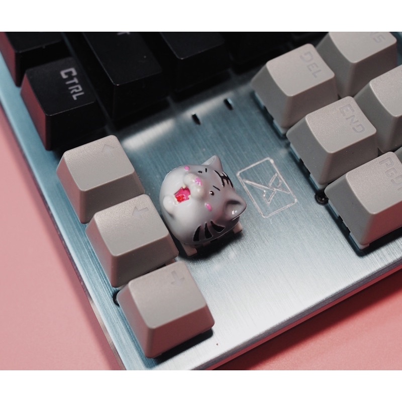 Nút bàn phím cơ hình hổ mắt tròn màu trắng xám / Resin keycap/ Keycap set/ Esc keycap/ Gift for gamer