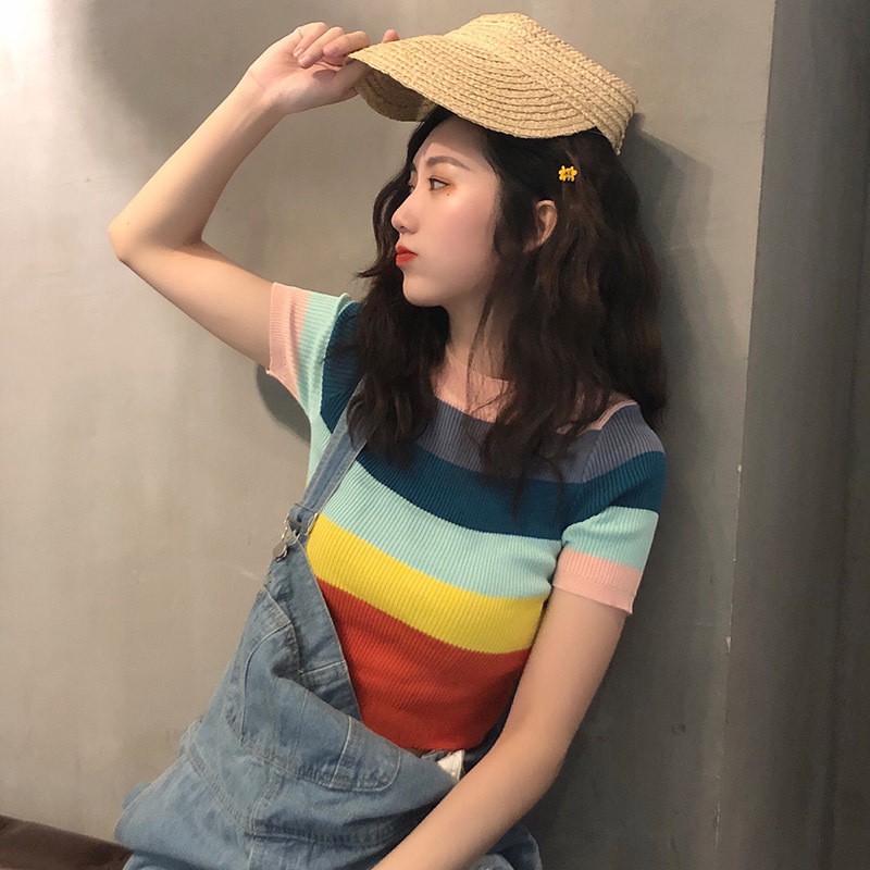 🌈 ÁO THUN KIỂU CẦU VÒNG 🌈 🌈 | BigBuy360 - bigbuy360.vn