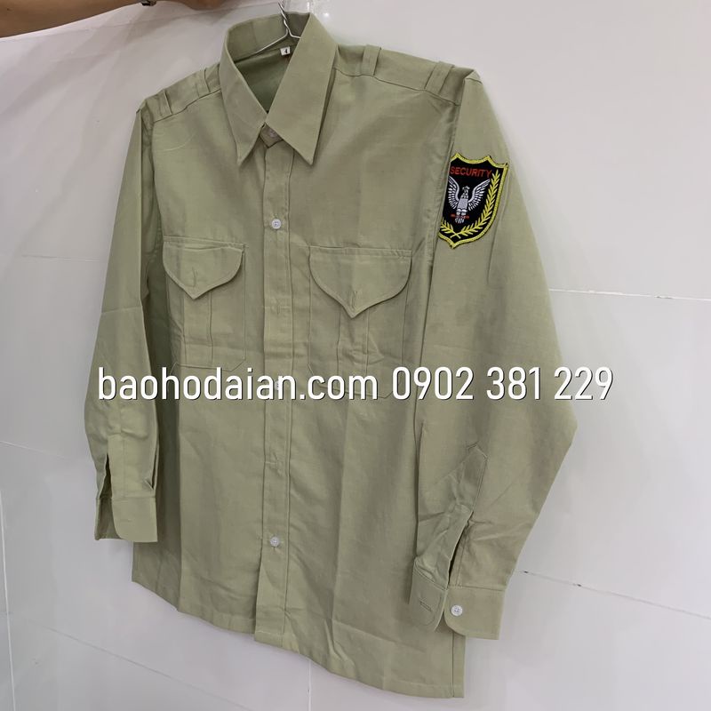 Áo bảo vệ màu xanh vỏ đậu dài tay kake ford kèm logo bảo vệ (bigsize)