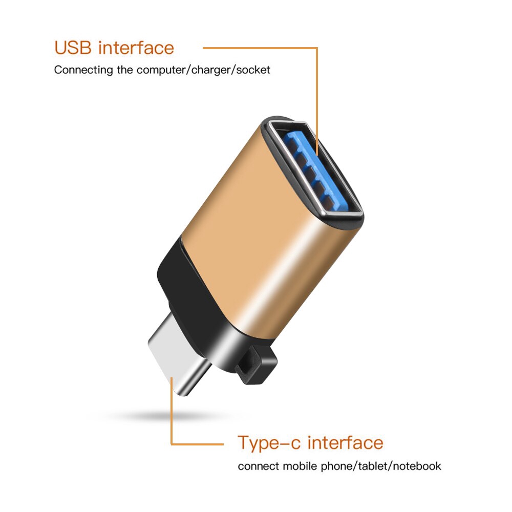 Đầu chuyển đổi mini Type C sang USB 3.0 hỗ trợ OTG tốc độ cao cho điện thoại/máy tính | BigBuy360 - bigbuy360.vn