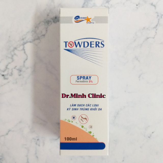 Towders Spray 100ml, Towders Spray 150ml  xịt cho người bị chấy, ghẻ