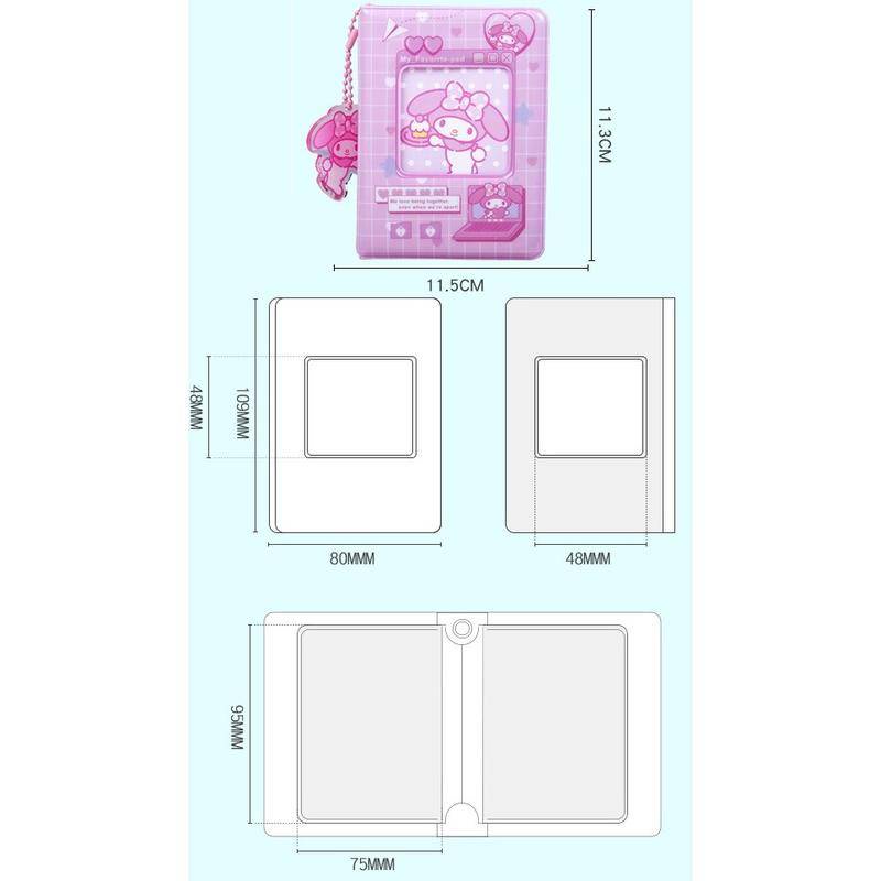 SANRIO Album Ảnh 40 Ngăn 3 Inch Instax Polaroid Bằng PVC Cho Nữ