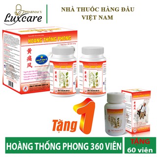 [TẶNG 1 HỘP 60 VIÊN] Hoàng Thống Phong (Hộp 360 Viên) - Dành Cho Người Mắc Bệnh Gout