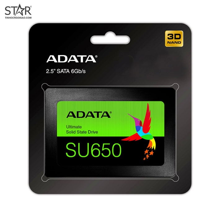 Ổ cứng SSD 240G Adata SU650 Sata III 6Gb/s TLC (ASU650SS-240GT-R)