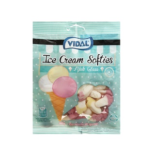 Kẹo dẻo hình cây kem Vidal Ice Cream Softies gói 100g