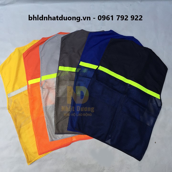 Áo bảo hộ lao động gile áo kỹ sư có phản quang 4 túi hộp dây kéo - Nsafe