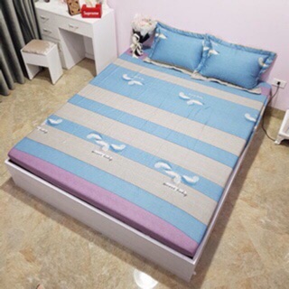 SET GA CHUN COTTON HÀN QUỐC CAO CẤP KÈM 2 VỎ GỐI ĐẦU