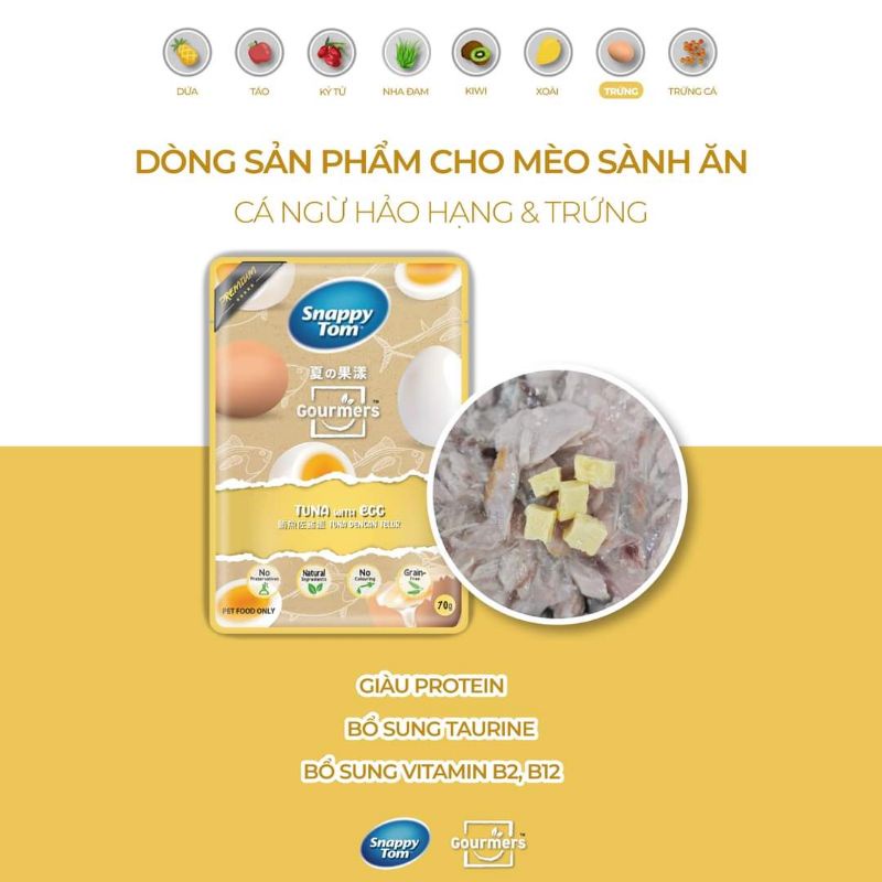 Pate Snappy Tom trái cây 85g cao cấp