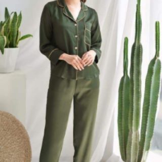 Bộ lụa satin dáng dài