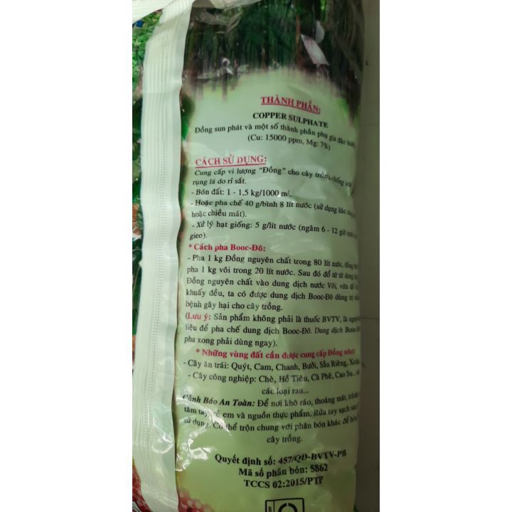 Đồng sunfat CuSO4 chuẩn ko pha tạp chất 99%.