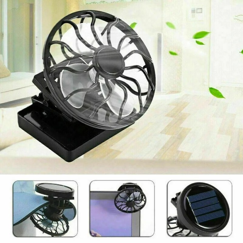 Quạt Mini Cầm Tay Sử Dụng Năng Lượng Mặt Trời Tiện Dụng