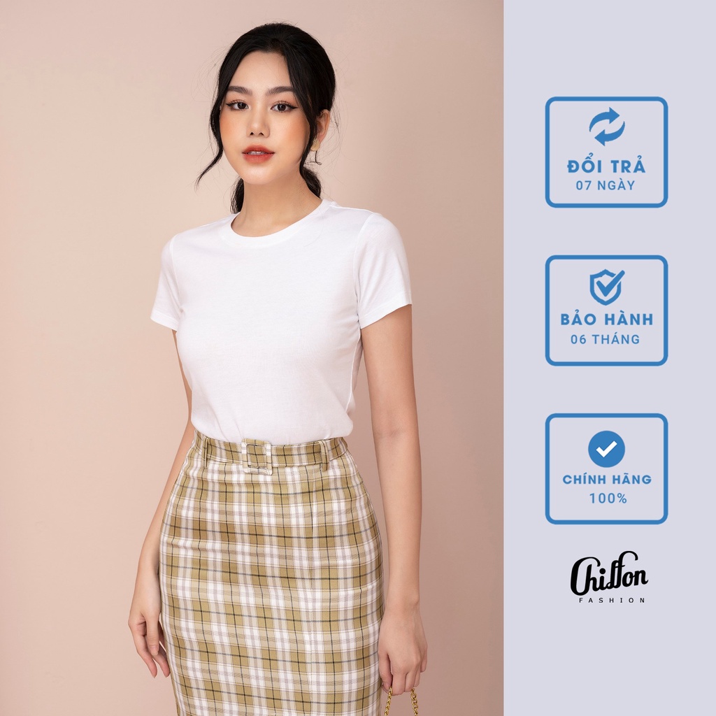 Bán chạy_Áo phông nữ basic cổ tròn chất cotton co dãn 4 chiều. Áo thun nữ