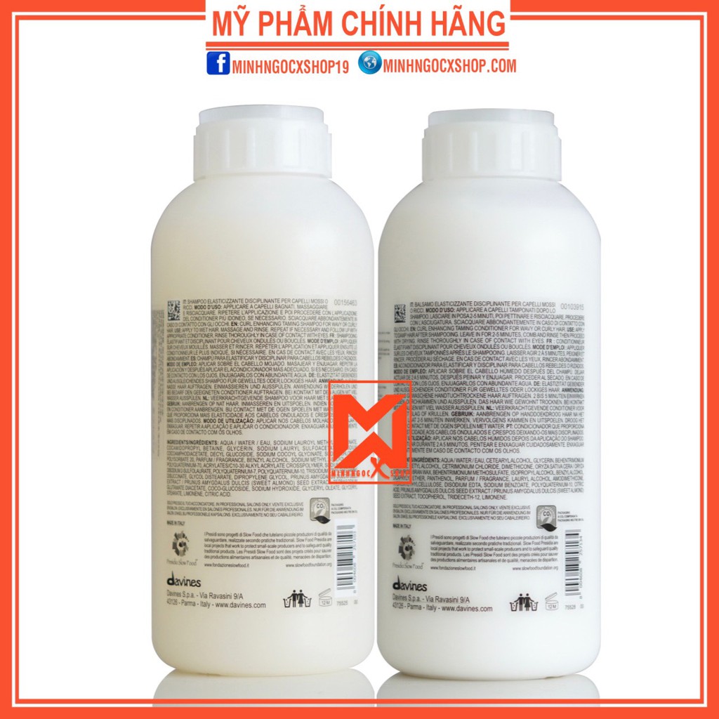 Dầu gội xả DAVINES LOVE CURL 1000ml chính hãng