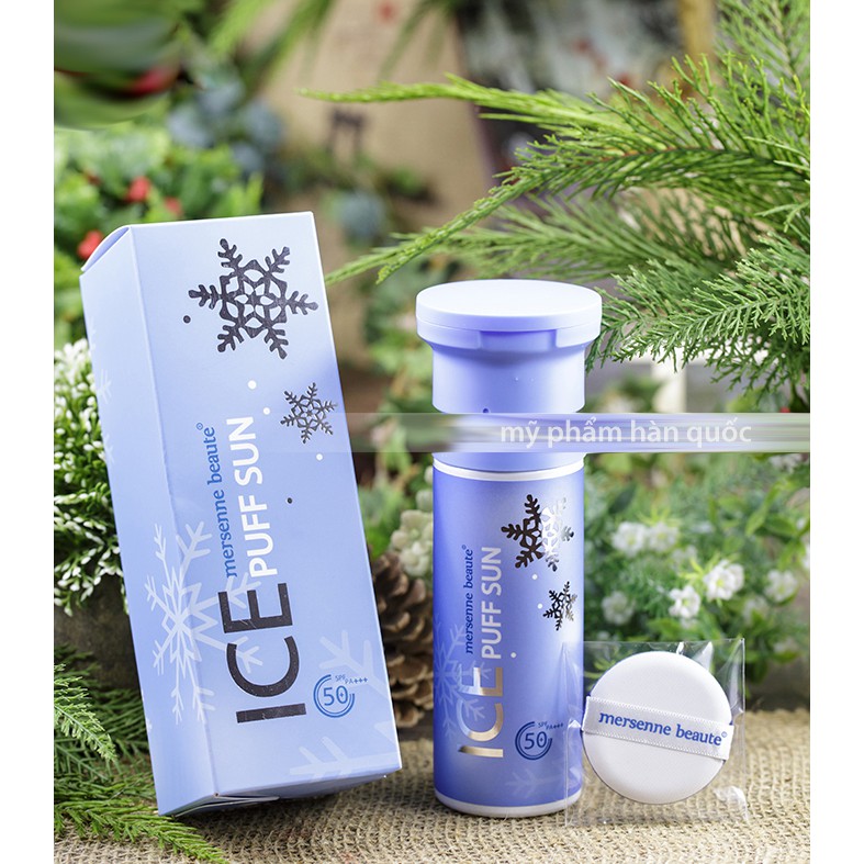 KEM CHỐNG NẮNG ICE PUFF SUN MERSENNE BEAUTE HỘP XANH CHÍNH HÃNG