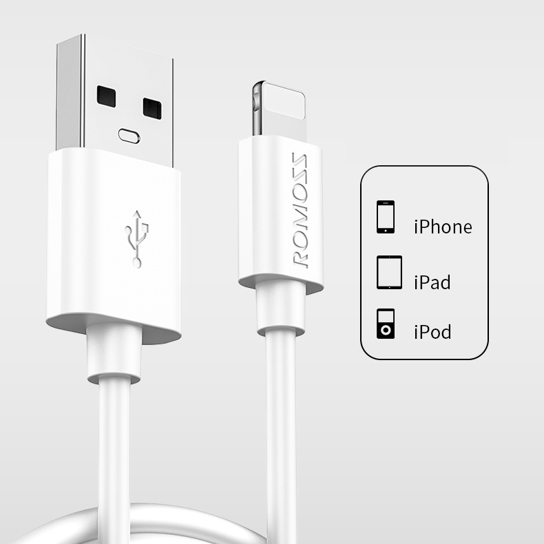 Cáp sạc nhanh ROMOSS CB12 1m 2.4a 8 pin