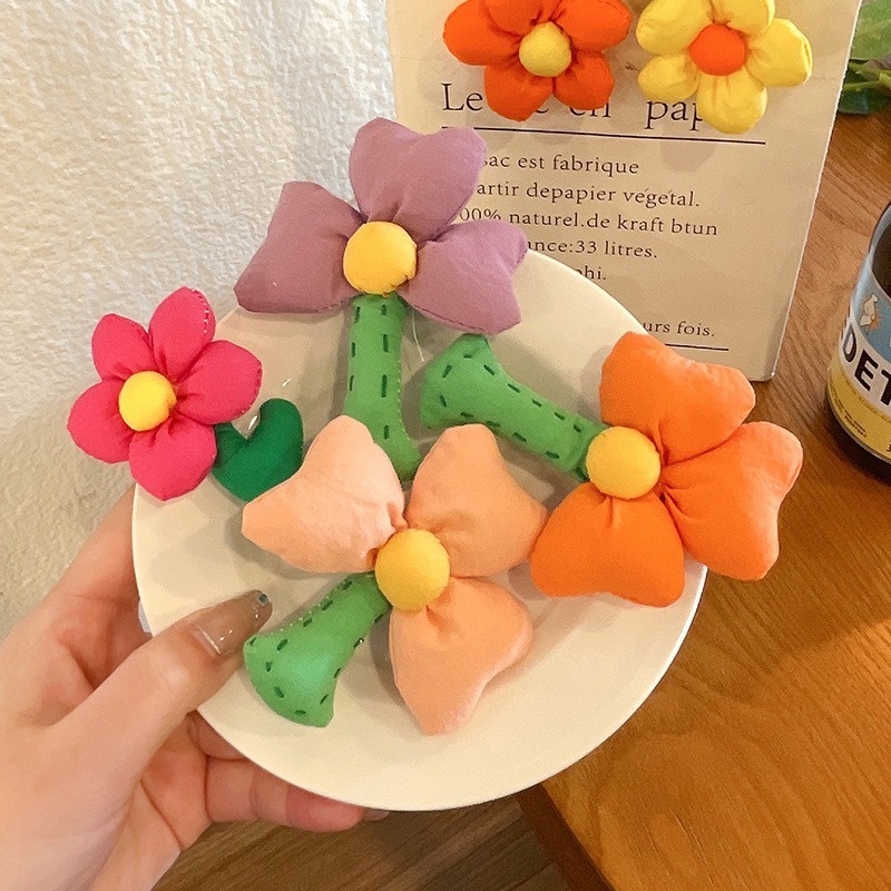 Kẹp Tóc Mỏ Vịt Đính Hoa Xinh Xắn Cho Bạn Gái