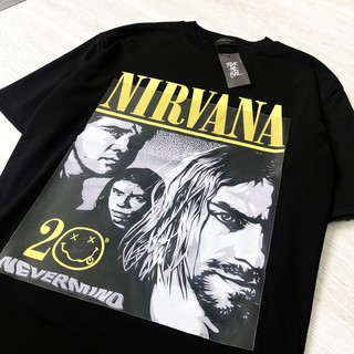 3xcn / áo thun tay lỡ nirvana nevermind, áo thun nam form rộng , local brand !