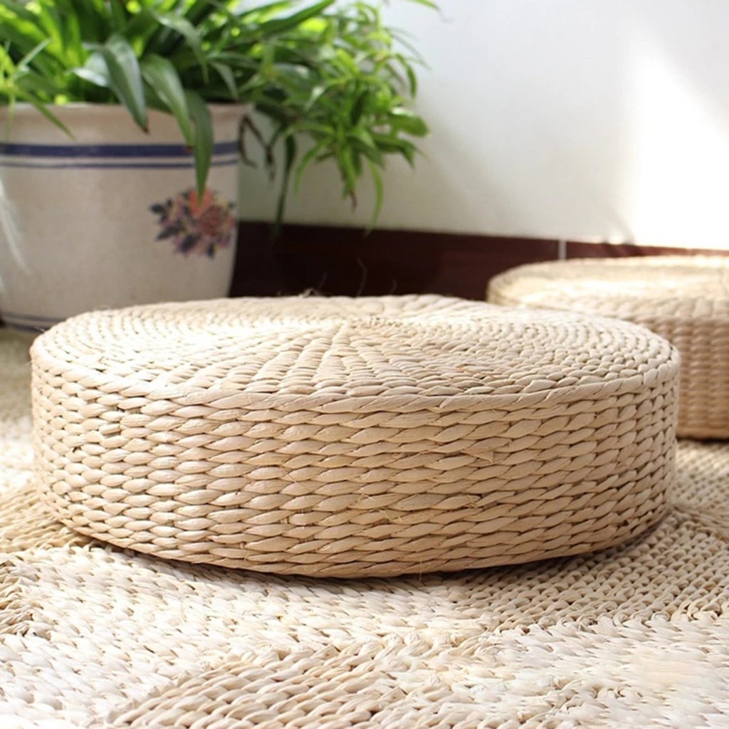Đệm Ngồi Đan Cói Hình Tròn Tiện Dụng Chất Lượng Cao