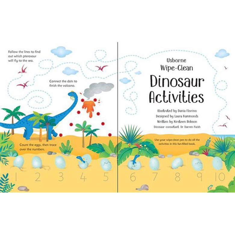 Sách - Anh: Wipe-Clean: Dinosaur Activities