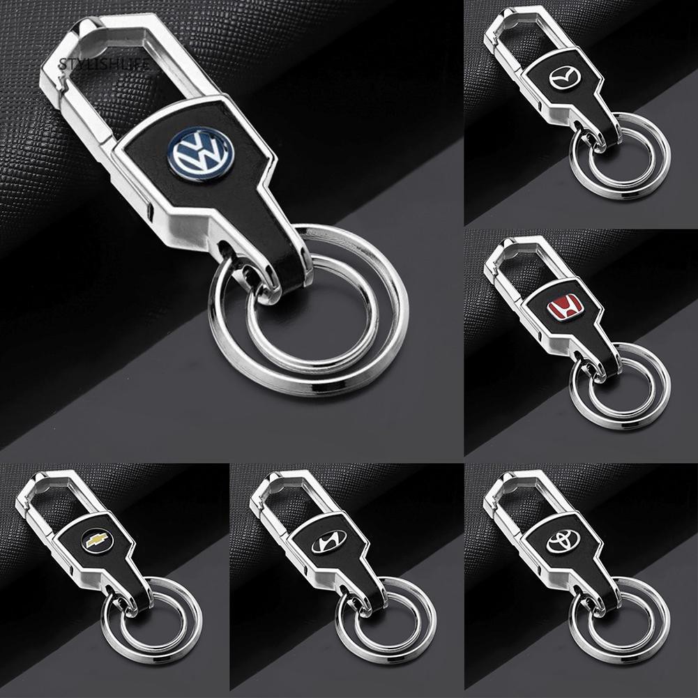 Móc khoá xe ô tô bằng thép có bọc da cao cấp gắn đủ logo các hãng không rỉ và chịu lực cao By Ốp khóa VIP