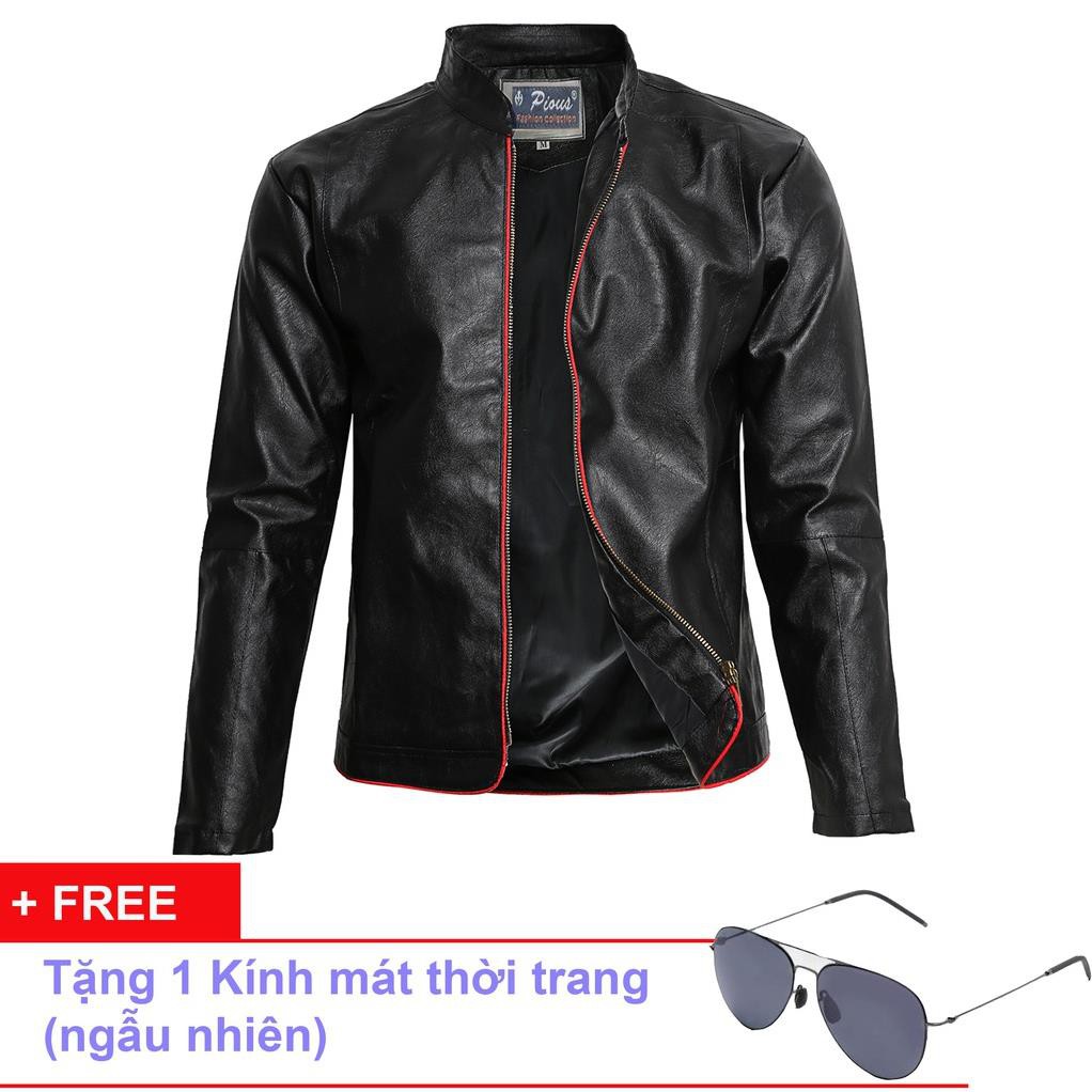Áo khoác Da Nam Lót Dù Thời Trang Cao Cấp gabofashion AD018K + Tặng Kèm Kính Mát hàng vnxk cao cấp.