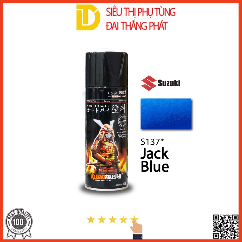 Sơn Samurai sơn xịt xe máy S137* MÀU XANH DƯƠNG