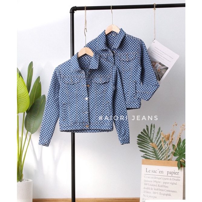 [THỜI TRANG MÙA HÈ] Set Áo Khoác Jean DeniM &amp; Chân Váy Form Chữ A Cực Phong Cách_Mã HQ0301