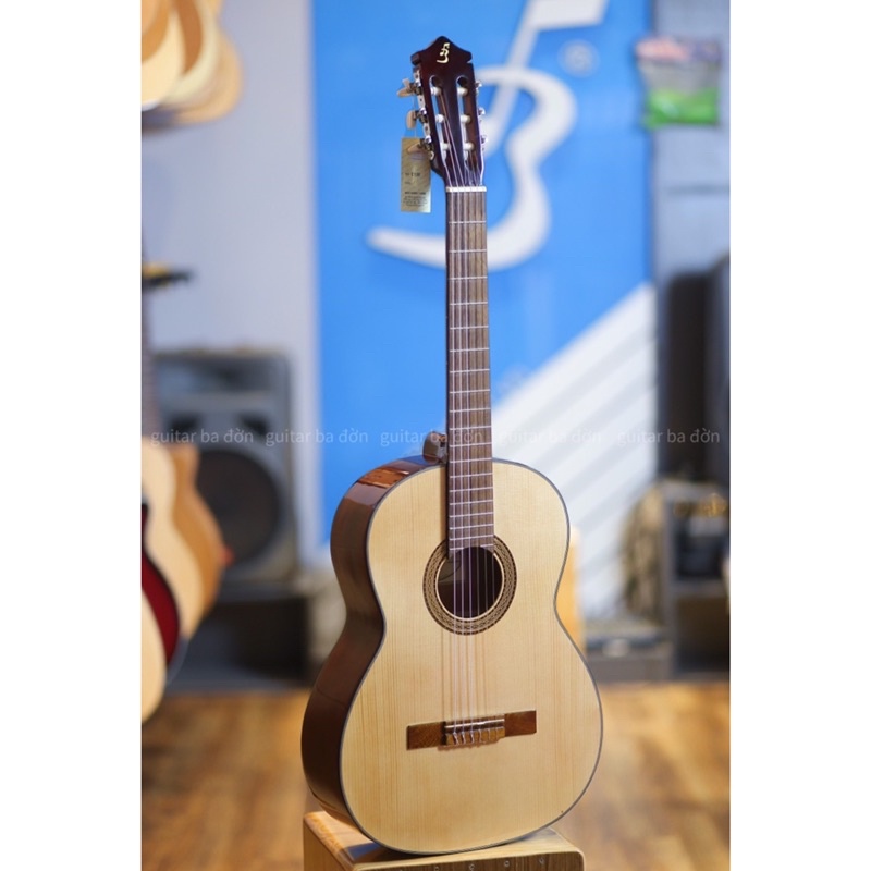 Guitar Ba Đờn classic C120 có ty - gỗ hồng đào cao cấp tặng phụ kiện