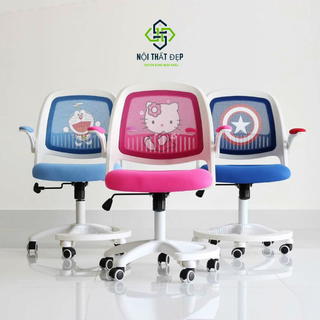 (Ship 1h) Ghế Học Sinh Chống Gù, Chống Cận VP-510, Tay Gạt Tiện Lợi ( kitty,  doremon,  ngôi sao, xám mickey,  batman)