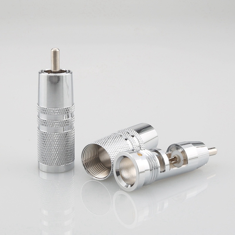 Set 4 Đầu Nối Dây Cáp Âm Thanh RCA 8mm OR11R Bằng Đồng
